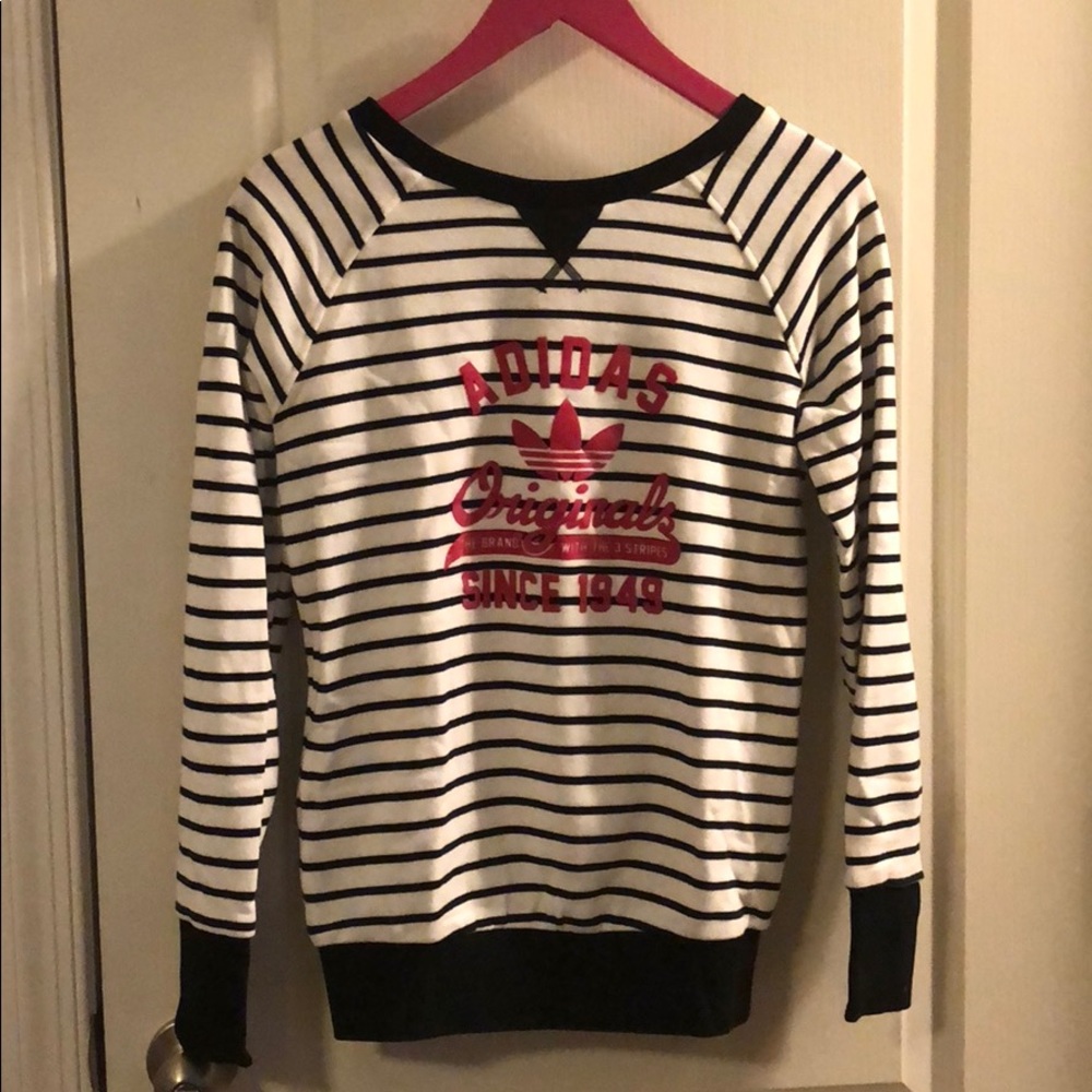 Adidas striped sweatshirt
